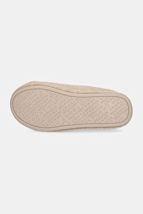 Kućne papuče Tommy Hilfiger TH EMBROIDERED BASICS SLIPPER FW0FW08135 bež