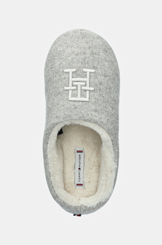 Παντόφλες Tommy Hilfiger TH EMBROIDERED BASICS SLIPPER γκρί FW0FW08135