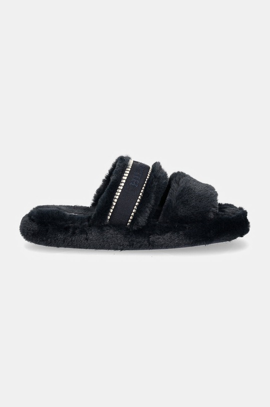 Papuče Tommy Hilfiger HILFIGER FUR BASICS SLIPPER FW0FW08343 tmavomodrá AW24