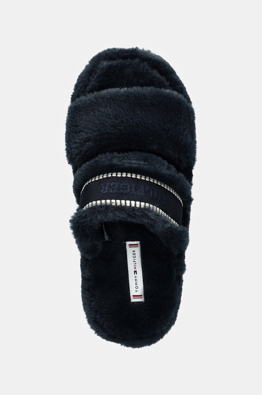 Papuče Tommy Hilfiger HILFIGER FUR BASICS SLIPPER tmavomodrá FW0FW08343