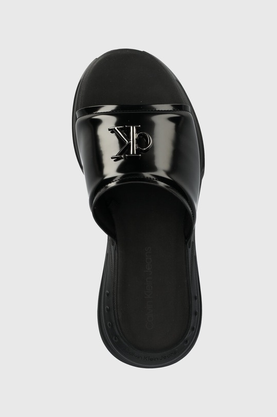 Pantofle Calvin Klein Jeans CHUNKY COMF SLIDE MTR černá YW0YW01506