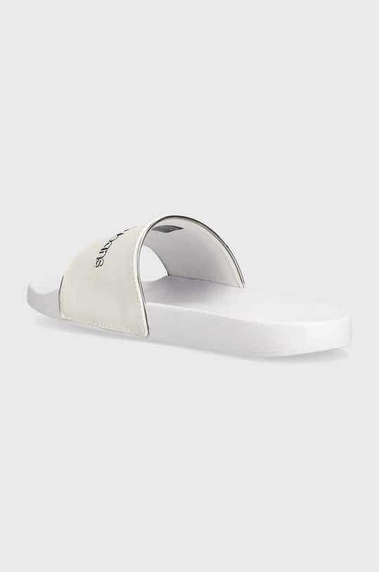 Încălțăminte Calvin Klein Jeans papuci SLIDE INSTITUITIONAL MTR YW0YW01508 alb