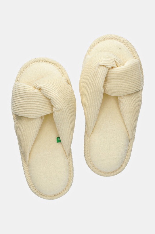 Παντόφλες United Colors of Benetton μπεζ 8TNL1D01G