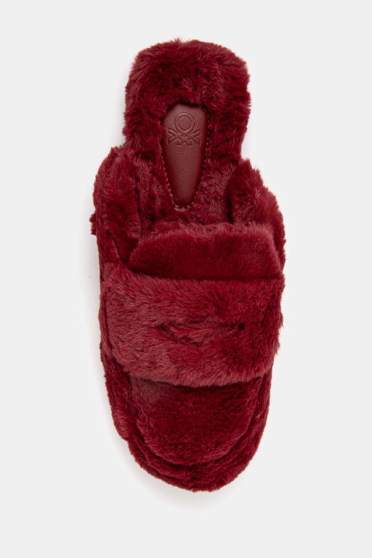 Papuče United Colors of Benetton burgundské 81DC1D01L