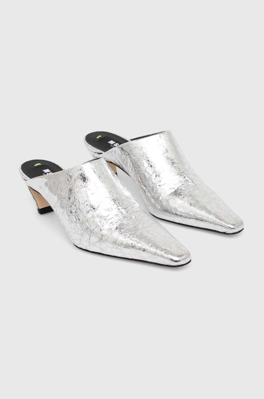 Obutev Usnjeni natikači MSGM 3741MDS716.905.90 srebrna