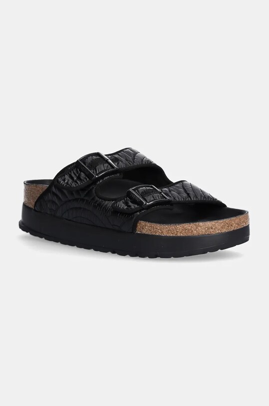 Шльопанці Birkenstock Arizona Platform Flex Birkenstock x Papillio платформа чорний 1028422