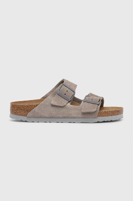 Semišové šľapky Birkenstock Arizona 1027687 sivá SS25