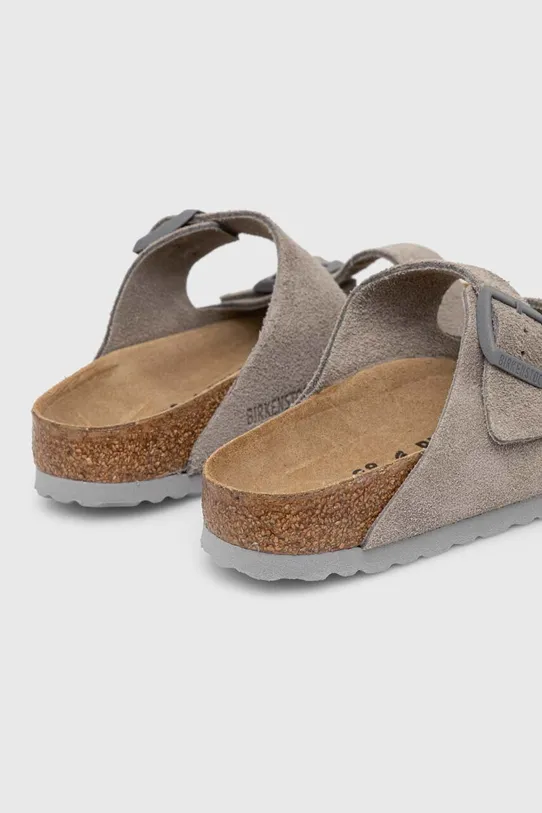 Замшевые шлепанцы Birkenstock Arizona серый 1027687