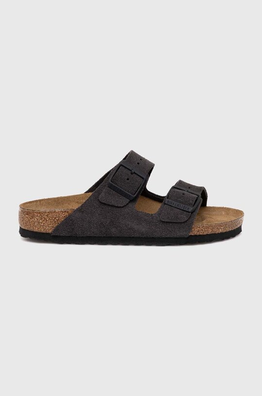 Замшеві шльопанці Birkenstock Arizona 1028592 сірий SS25