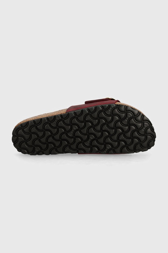 Birkenstock nubuk papucs Madrid Big Buckle 1028031 burgundia