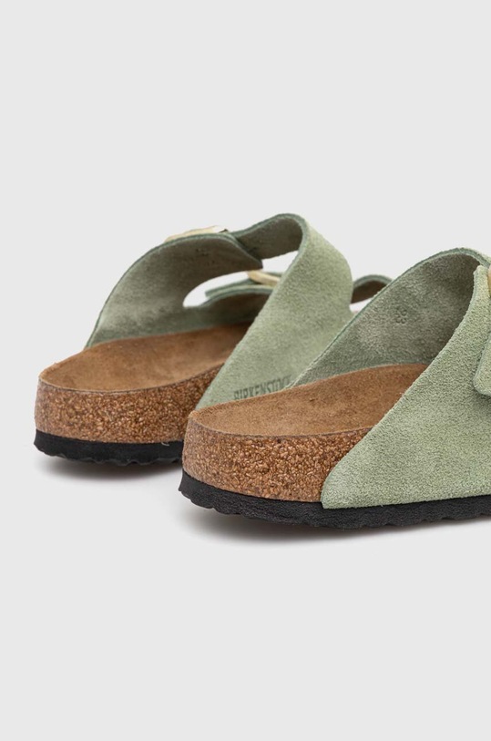 Birkenstock papuci din piele Arizona SFB verde 1027962
