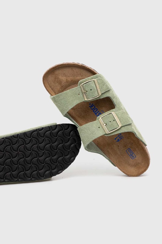 Birkenstock papuci din piele Arizona SFB 1027962 verde