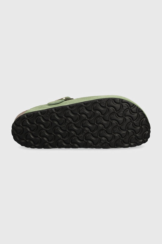 Semišové šľapky Birkenstock Boston SFB 1027934 zelená