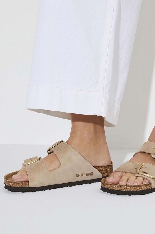 Nubukové šľapky Birkenstock Arizona Big Buckle 1024064