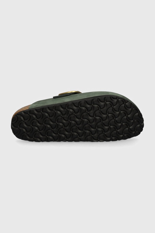 Nubukové pantofle Birkenstock Boston Big Buckle 1028033 zelená