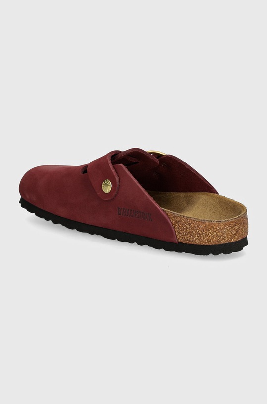 Boty Nubukové pantofle Birkenstock Boston Big Buckle 1028058 růžová