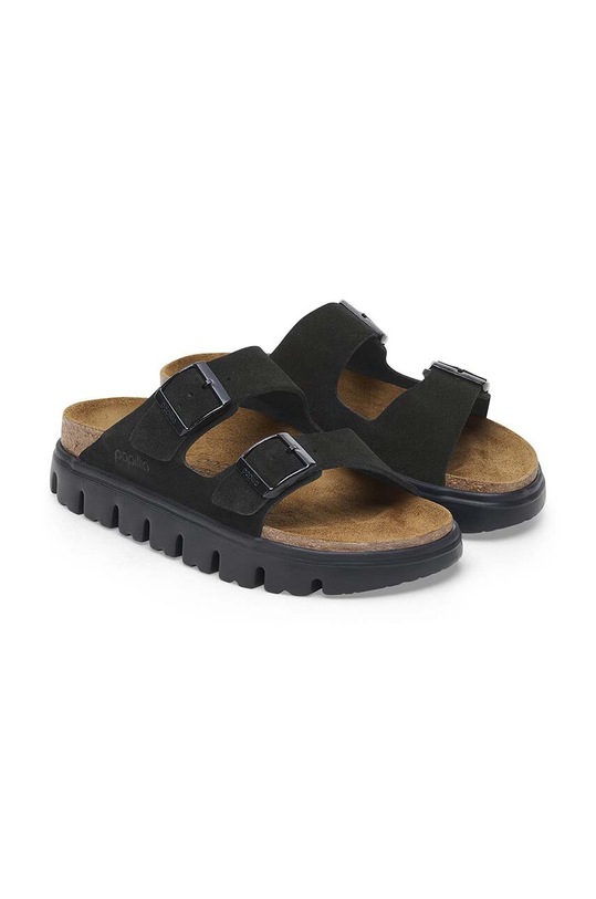Birkenstock klapki zamszowe Arizona Chunky Birkenstock x Papillio czarny 1028403