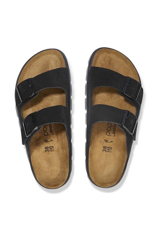 Semišové šľapky Birkenstock Arizona Chunky Birkenstock x Papillio 1028403 čierna