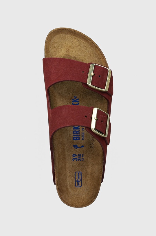 Nubukové pantofle Birkenstock Arizona SFB burgundské 1028719