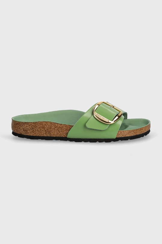 Kožne natikače Birkenstock Madrid Big Buckle 1028738 zelena AW24