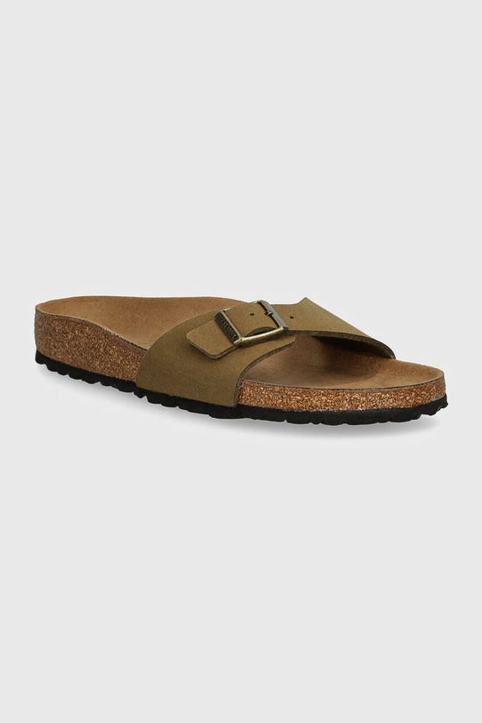 Pantofle Birkenstock Madrid imitace semiše zelená 1027974