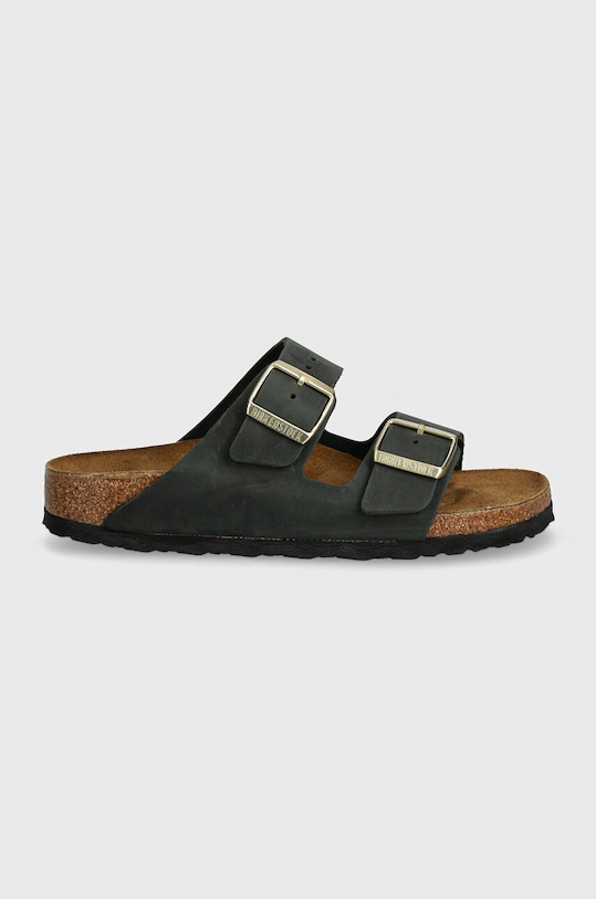 Natikače od nubuk kože Birkenstock Arizona 1028030 zelena AW24