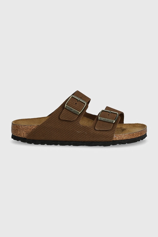 Замшевые шлепанцы Birkenstock Arizona 1028264 коричневый AW24