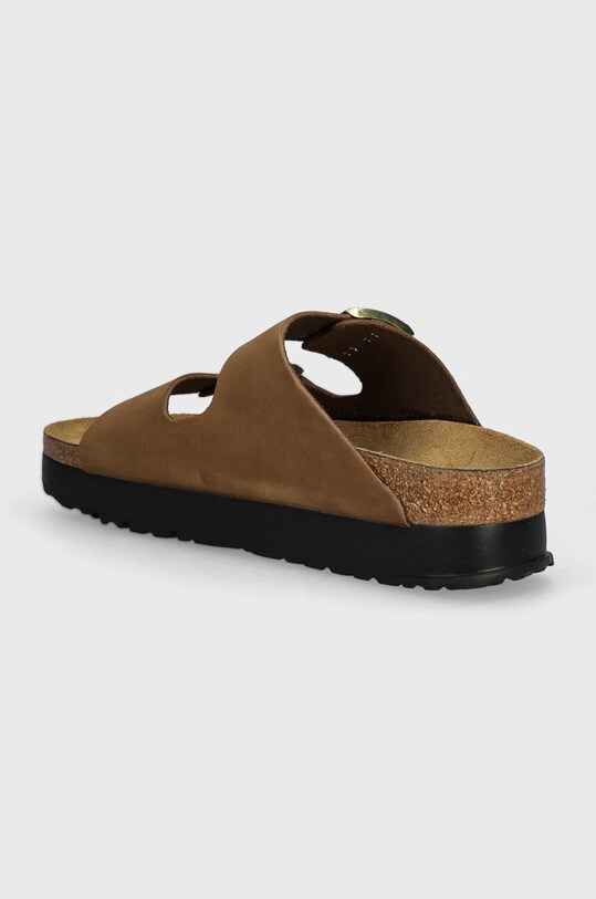 Обувки Чехли от набук Birkenstock Arizona Platform Flex Birkenstock x Papillio 1028366 кафяв