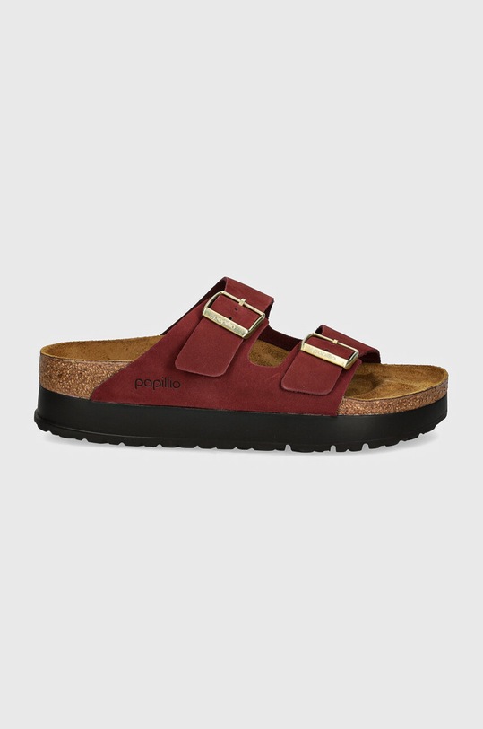 Nubuck παντόφλες Birkenstock Arizona Platform Flex Birkenstock x Papillio 1028432 μπορντό AW24