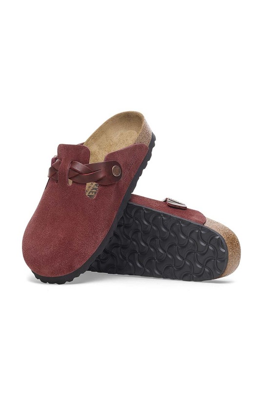 Semišové pantofle Birkenstock Boston Braided 1027925