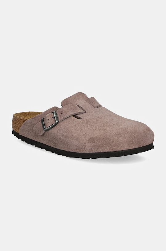 Semišové pantofle Birkenstock Boston semišová kůže fialová 1028375