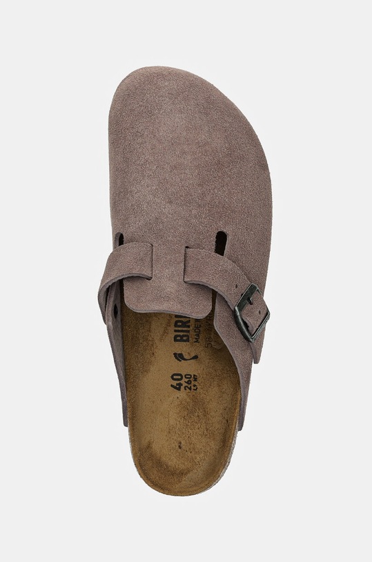 Semišové pantofle Birkenstock Boston fialová 1028375