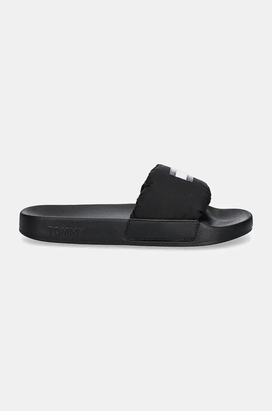 Tommy Jeans klapki TJW INTERESTING MAT POOL SLIDE EN0EN02644 czarny AW24