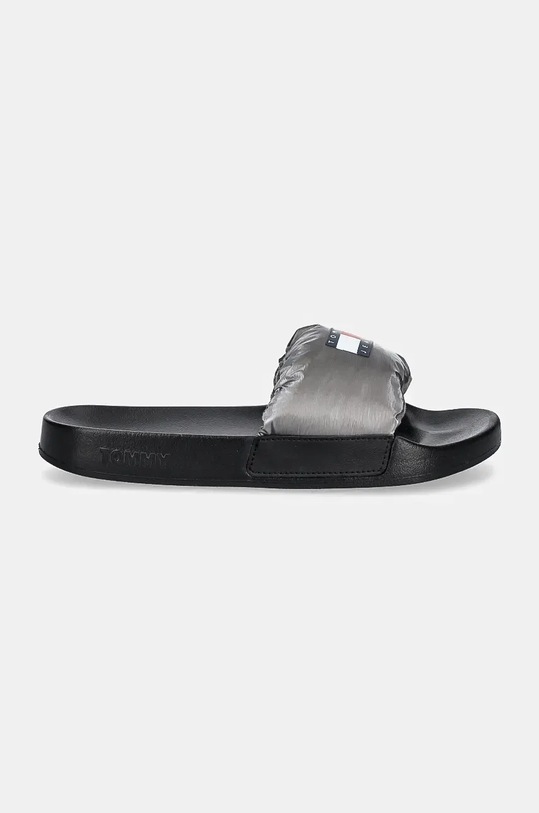 Шльопанці Tommy Jeans TJW INTERESTING MAT POOL SLIDE EN0EN02767 срібний AW24