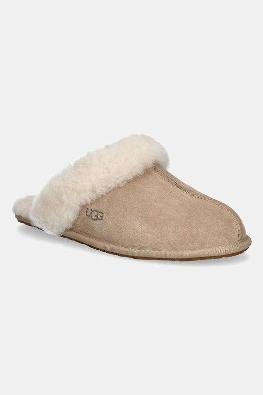 Semišové papuče UGG Scuffette II domáce oblečenie béžová 1106872.SAN