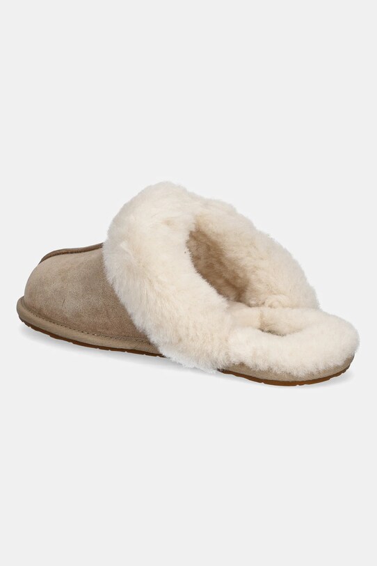 Încălțăminte UGG papuci din piele intoarsa Scuffette II 1106872.SAN bej