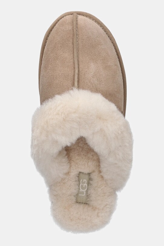 UGG papuci din piele intoarsa Scuffette II bej 1106872.SAN
