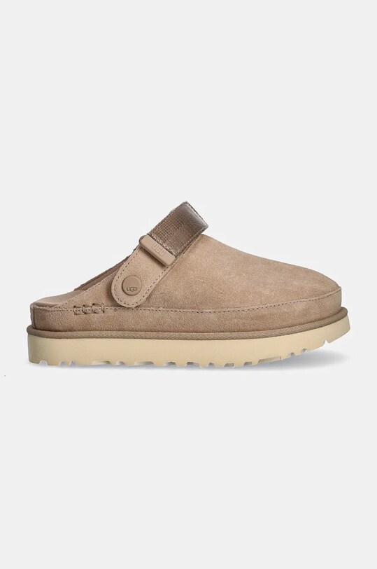 Semišové pantofle UGG Goldenstar Clog 1138252.SAN béžová AA00