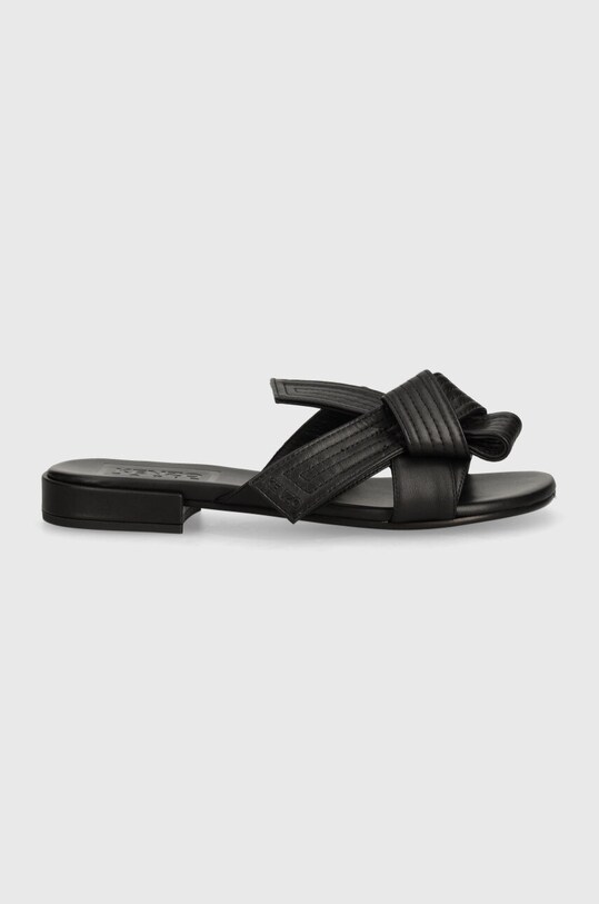 Kenzo infradito in pelle Oki Leather Mules FE62MU125L79.99 nero AW24