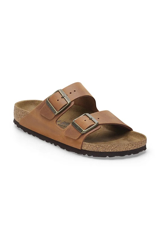 Кожаные шлепанцы Birkenstock Arizona 1028401 коричневый SS26
