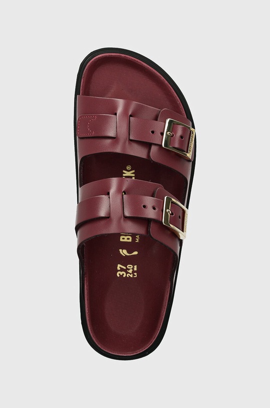 Birkenstock leather sliders St Barths maroon 1027803