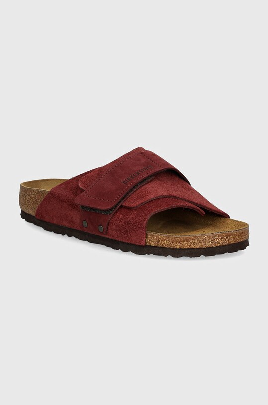 Birkenstock suede sliders Kyoto suede maroon 1028392