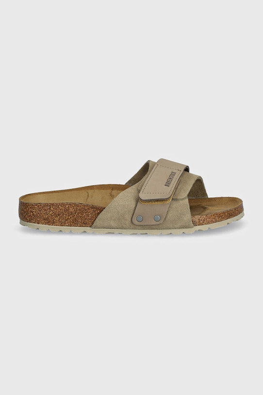 Замшеві шльопанці Birkenstock Oita 1028056 бежевий SS25