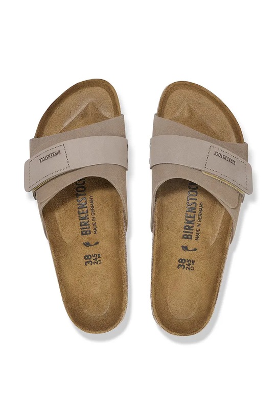Замшевые шлепанцы Birkenstock Oita 1028056 бежевый