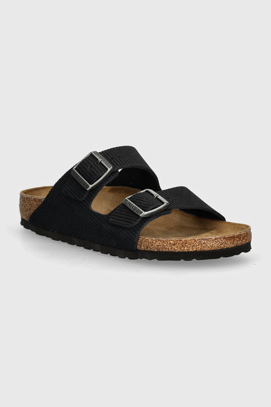 Birkenstock papuci din piele Arizona plat bleumarin 1028205