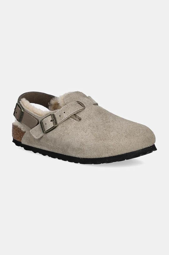 Birkenstock suede slippers Tokio beige 1028349