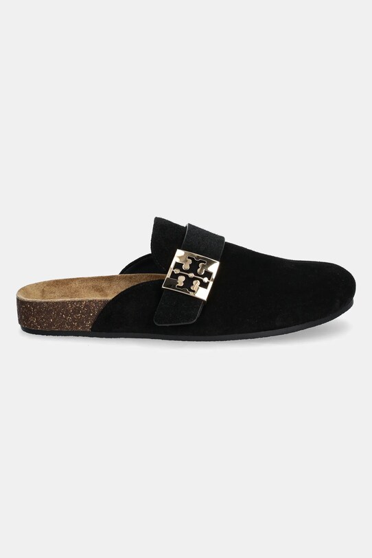 Tory Burch papuci din piele Mellow Mule 154446.006 negru AW24
