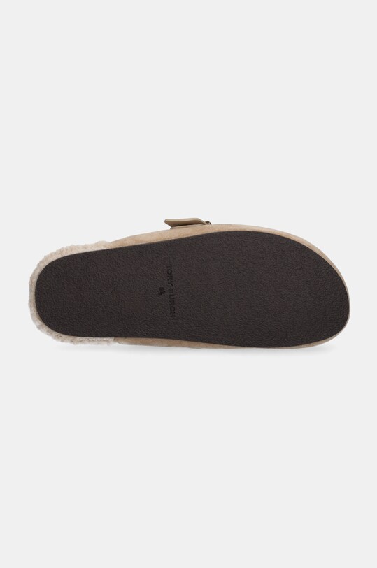 Замшеві шльопанці Tory Burch Mellow Shearling Mule 163612.250 бежевий