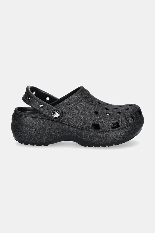 Шльопанці Crocs Classic Platform Glitter Clog W 207241.001 чорний AW24