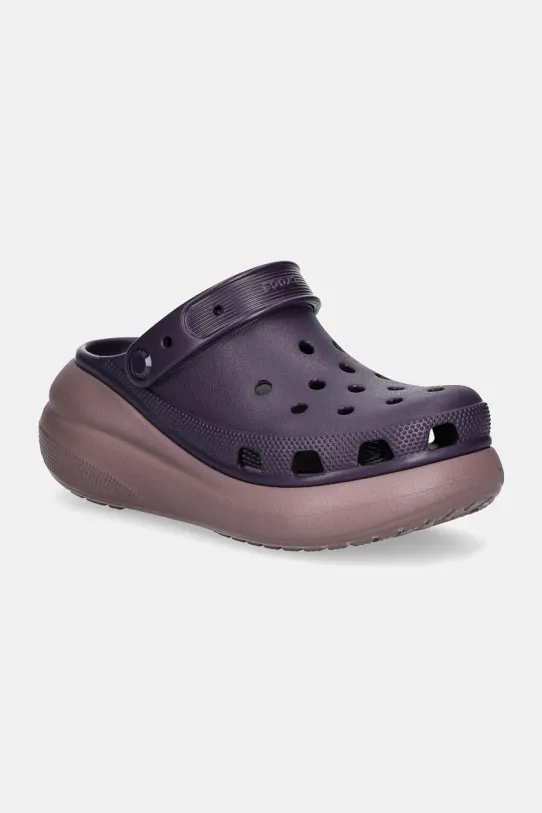 Pantofle Crocs Classic Crush Clog platforma fialová 207521.5AT